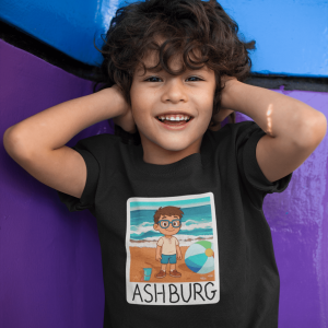 ASHBURG TODDLER66 Cute Toddler Short Sleeve Tee with KIDS Design, Kids T-Shirt, Play Shirt, Cartoon Tee,Gift for All Occasions, Funtime Apparel