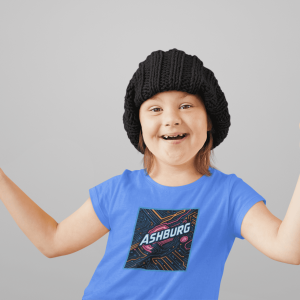 ASHBURG TODDLER79 Cute Toddler Short Sleeve Tee with KIDS Design, Kids T-Shirt, Play Shirt, Cartoon Tee,Gift for All Occasions, Funtime Apparel