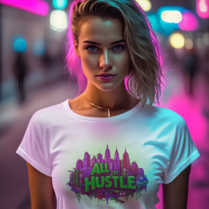 ACH72 Retro Urban Hustle T-Shirt, Unisex Graphic Tee, Casual Streetwear, Gift for Creatives, Everyday Wear, All City Hustle