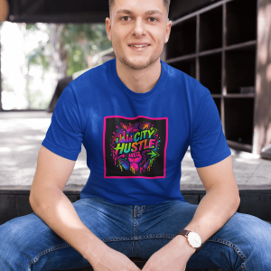 ACH78 Retro Urban Hustle T-Shirt, Unisex Graphic Tee, Casual Streetwear, Gift for Creatives, Everyday Wear, All City Hustle
