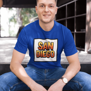 ACHSANDIEGO2 San Diego Unisex Heavy Cotton Tee, Vintage SD Shirt, California T-Shirt, Beachwear, Summer Casual Tee Shirt