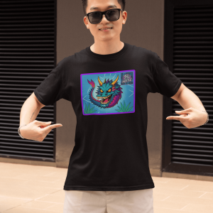 MONSTER5 Unisex Heavy Cotton Tee | Cool Casual Wear, Perfect for Horror Fans, Gift for Kids, Unique Graphic T-Shirt, Fun Dark Theme