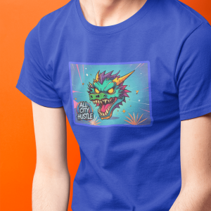 MONSTER7 Unisex Heavy Cotton Tee | Cool Casual Wear, Perfect for Horror Fans, Gift for Kids, Unique Graphic T-Shirt, Fun Dark Theme