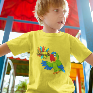 ASHBURG TODDLER123 Cute Toddler Short Sleeve Tee with KIDS Design, Kids T-Shirt, Play Shirt, Cartoon Tee,Gift for All Occasions, Funtime Apparel