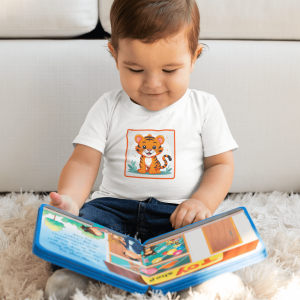 ASHBURG TODDLER125 Cute Toddler Short Sleeve Tee with KIDS Design, Kids T-Shirt, Play Shirt, Cartoon Tee,Gift for All Occasions, Funtime Apparel