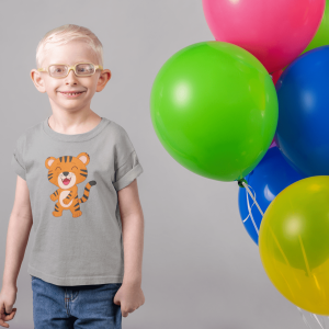 ASHBURG TODDLER129 Cute Toddler Short Sleeve Tee with KIDS Design, Kids T-Shirt, Play Shirt, Cartoon Tee,Gift for All Occasions, Funtime Apparel