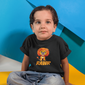 ASHBURG TODDLER132 Cute Toddler Short Sleeve Tee with KIDS Design, Kids T-Shirt, Play Shirt, Cartoon Tee,Gift for All Occasions, Funtime Apparel