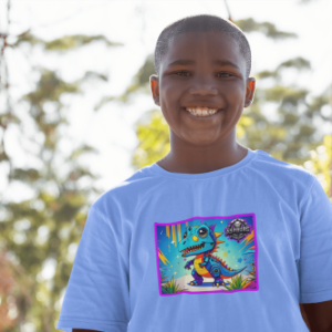 ASHBURG TODDLER133 Cute Toddler Short Sleeve Tee with KIDS Design, Kids T-Shirt, Play Shirt, Cartoon Tee,Gift for All Occasions, Funtime Apparel