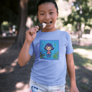 ASHBURG TODDLER136 Cute Toddler Short Sleeve Tee with KIDS Design, Kids T-Shirt, Play Shirt, Cartoon Tee,Gift for All Occasions, Funtime Apparel