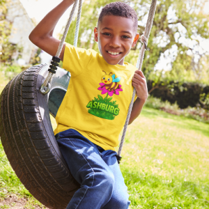 ASHBURG TODDLER137 Cute Toddler Short Sleeve Tee with KIDS Design, Kids T-Shirt, Play Shirt, Cartoon Tee,Gift for All Occasions, Funtime Apparel