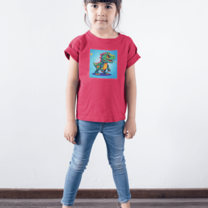 ASHBURG TODDLER139 Cute Toddler Short Sleeve Tee with KIDS Design, Kids T-Shirt, Play Shirt, Cartoon Tee,Gift for All Occasions, Funtime Apparel