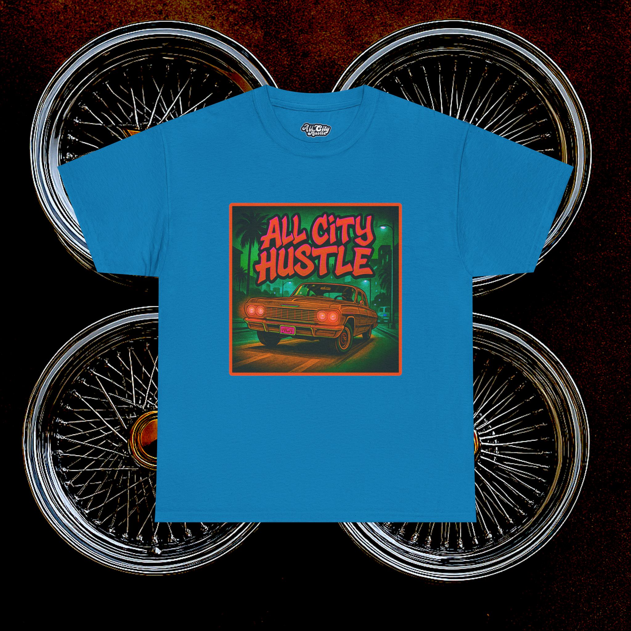 ACHLOWRIDER33 - 2 Sided Graphic Tee | Unisex Heavy Cotton Tee for Lowrider Lovers, Gifts, Retro Old School Vibes, Summer Wear, Casual Car Show Fashion - Image 28