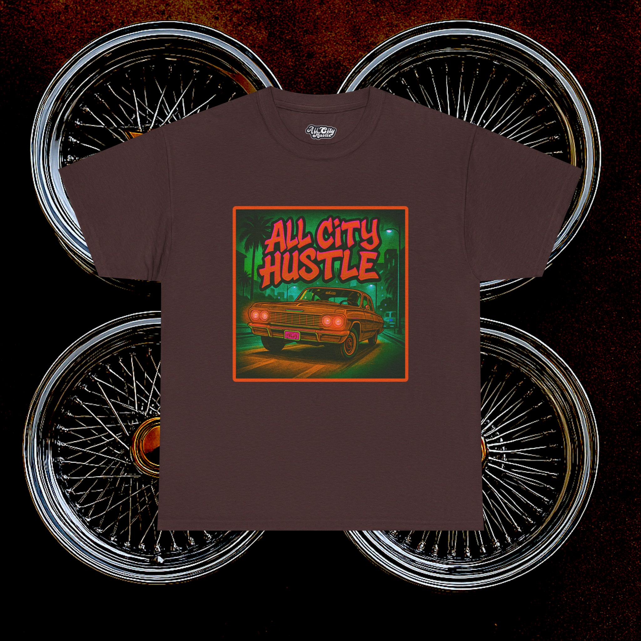ACHLOWRIDER33 - 2 Sided Graphic Tee | Unisex Heavy Cotton Tee for Lowrider Lovers, Gifts, Retro Old School Vibes, Summer Wear, Casual Car Show Fashion - Image 31
