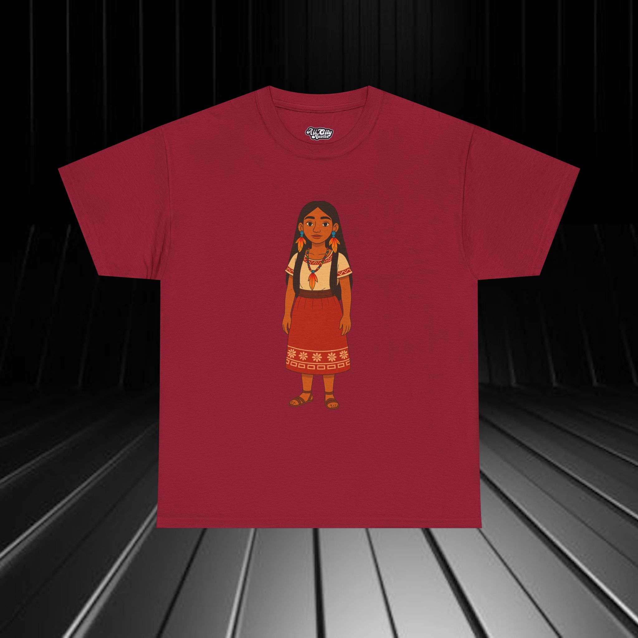 Copy of NATIVE7 Tribal Inspired Tee - Unisex Heavy Cotton Graphic T-Shirt, Casual Wear, Festival Apparel, Unique Gift, Outdoor Enthusiast, Native Culture - Image 2