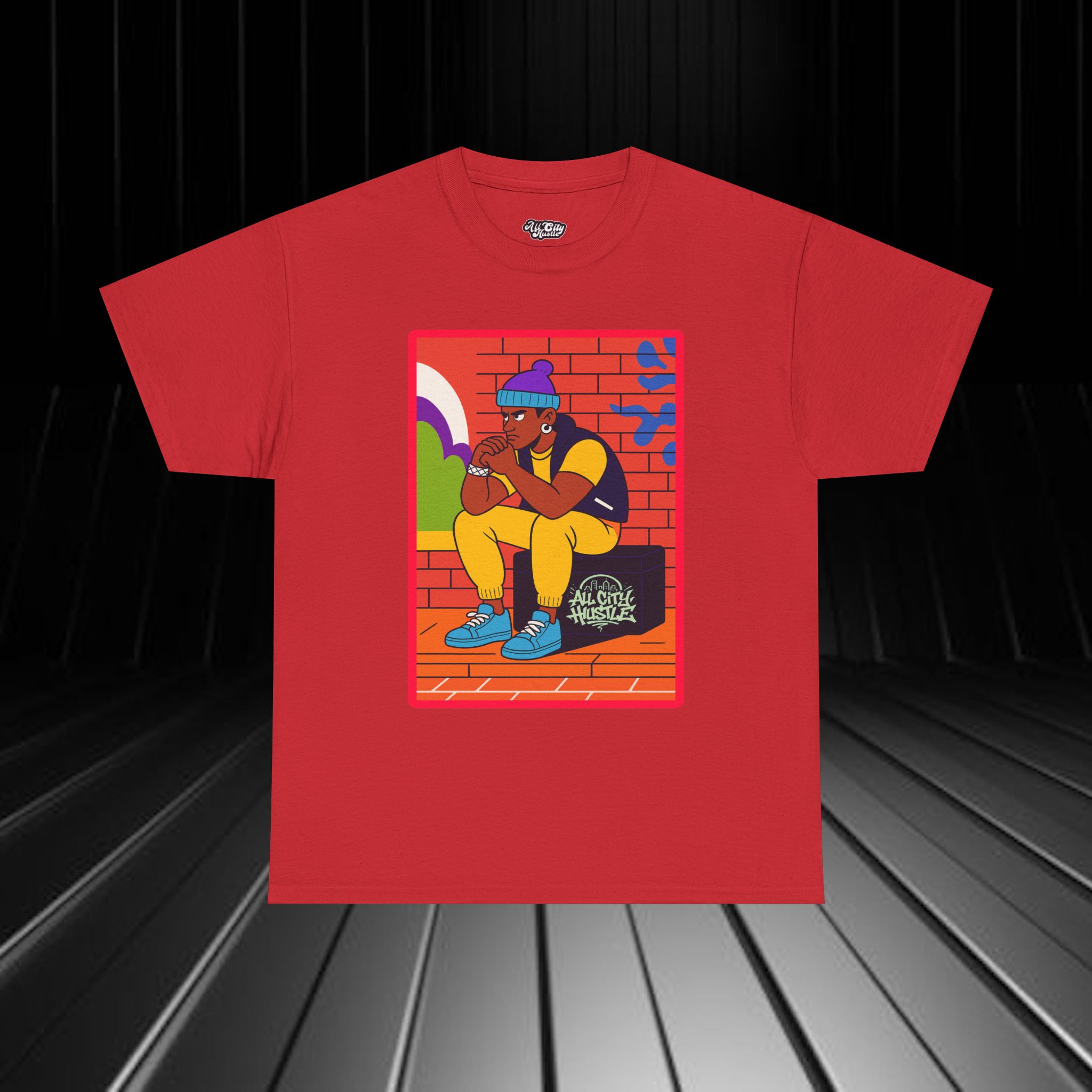 GANGSTER27 City Hood Inspired Unisex Heavy Cotton Tee, Graphic Tee for Comic Lovers, Casual Wear, Birthday Gift, Gift for Friends - Image 10