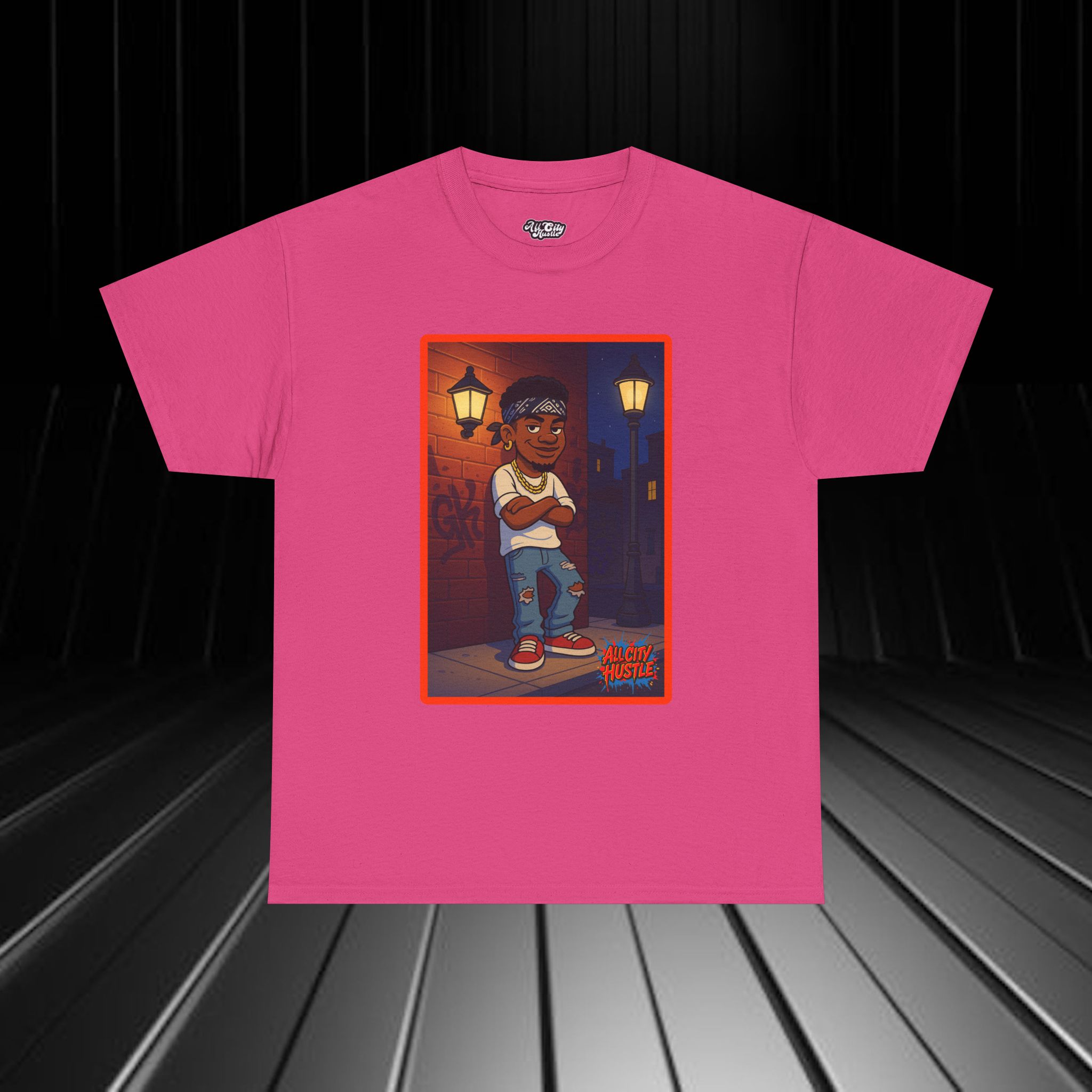 GANGSTER32 City Hood Inspired Unisex Heavy Cotton Tee, Graphic Tee for Comic Lovers, Casual Wear, Birthday Gift, Gift for Friends - Image 9