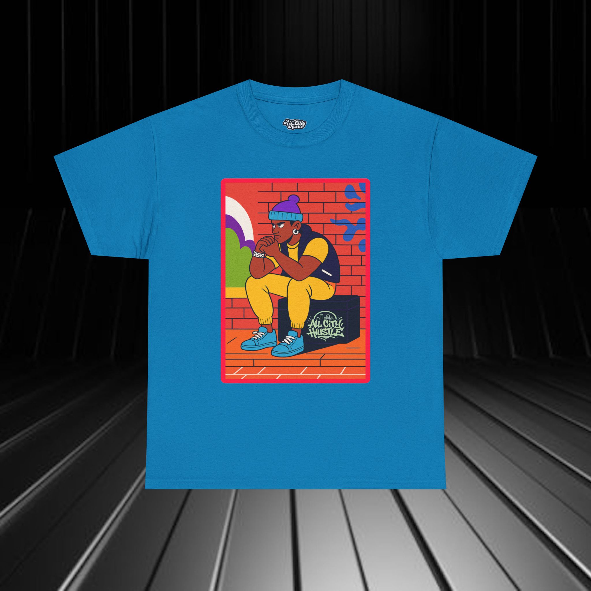 GANGSTER27 City Hood Inspired Unisex Heavy Cotton Tee, Graphic Tee for Comic Lovers, Casual Wear, Birthday Gift, Gift for Friends - Image 13