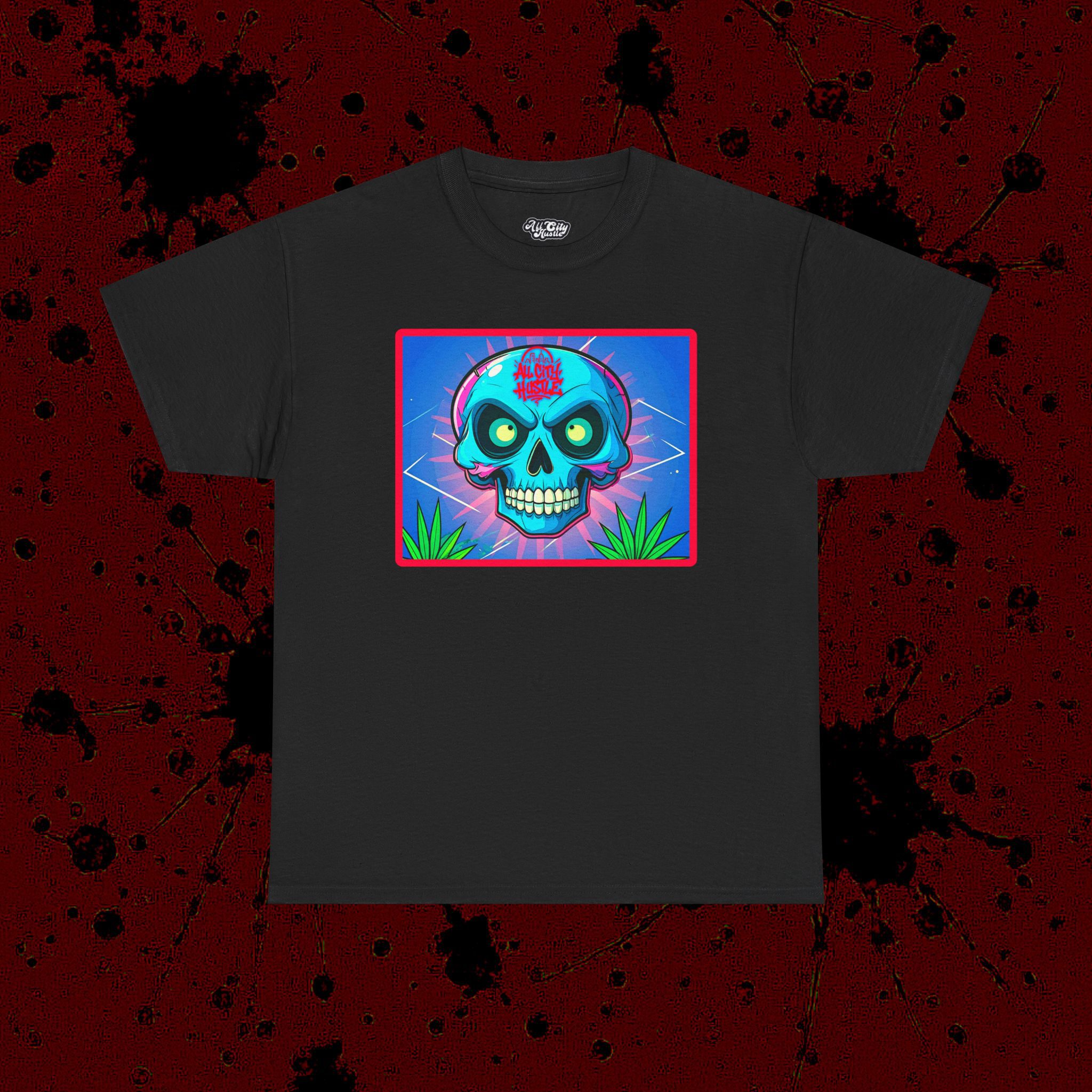 MONSTER9 Unisex Heavy Cotton Tee | Cool Casual Wear, Perfect for Horror Fans, Gift for Kids, Unique Graphic T-Shirt, Fun Dark Theme - Image 4