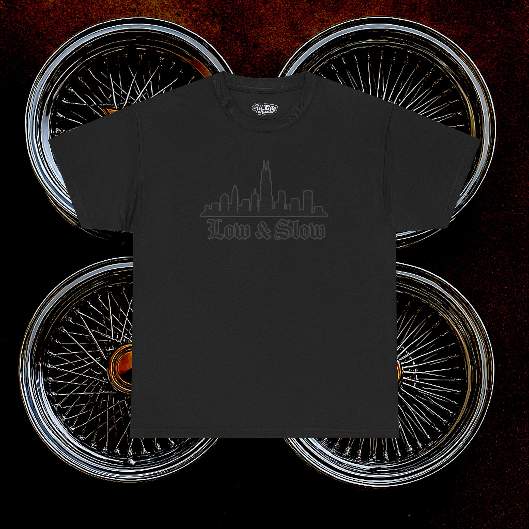 ACHLOWRIDER16 - 2 Sided Graphic Tee | Unisex Heavy Cotton Tee for Lowrider Lovers, Gifts, Retro Old School Vibes, Summer Wear, Casual Car Show Fashion - Image 7