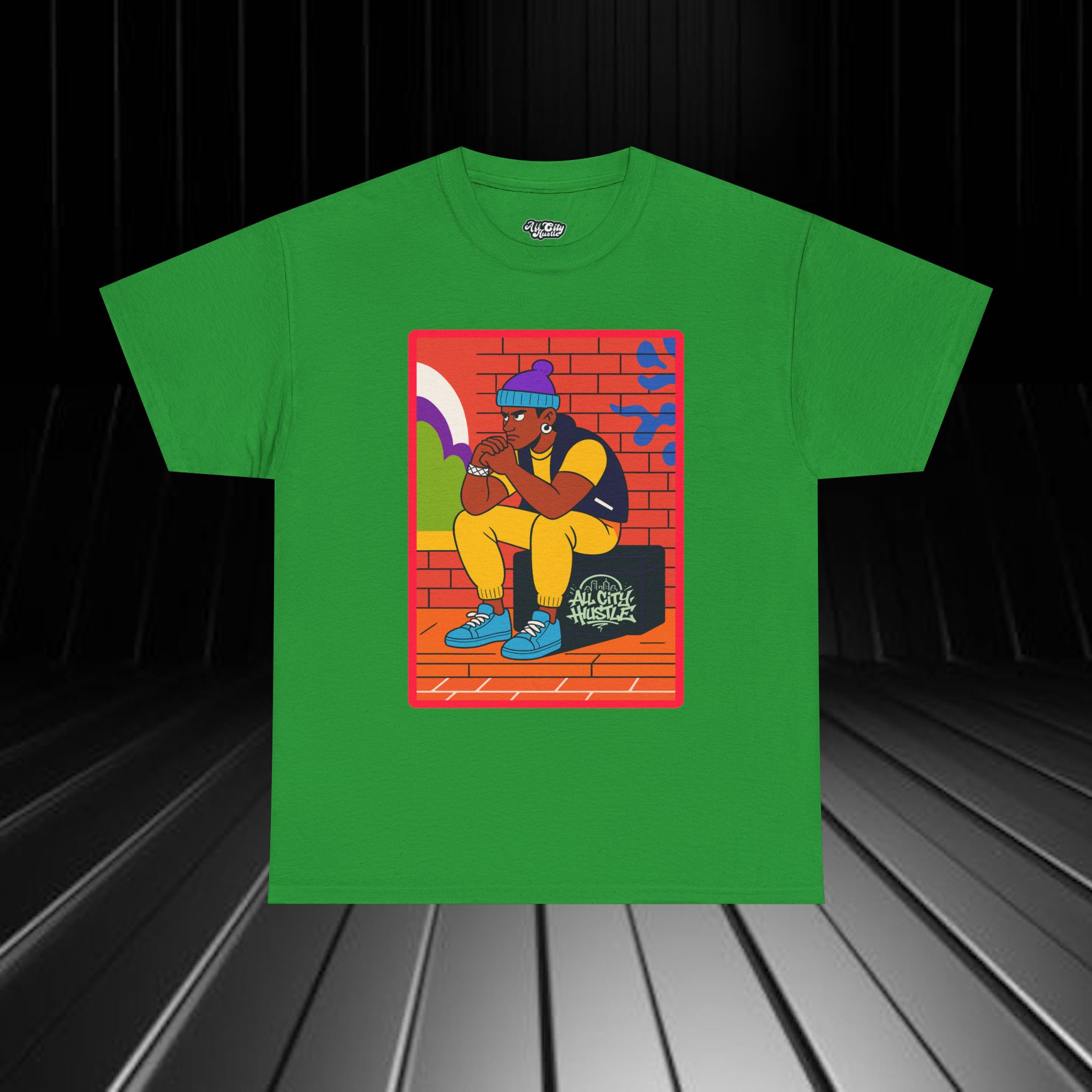 GANGSTER27 City Hood Inspired Unisex Heavy Cotton Tee, Graphic Tee for Comic Lovers, Casual Wear, Birthday Gift, Gift for Friends - Image 5