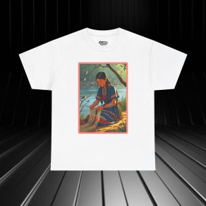 NATIVE3 Tribal Inspired Tee - Unisex Heavy Cotton Graphic T-Shirt, Casual Wear, Festival Apparel, Unique Gift, Outdoor Enthusiast, Native Culture