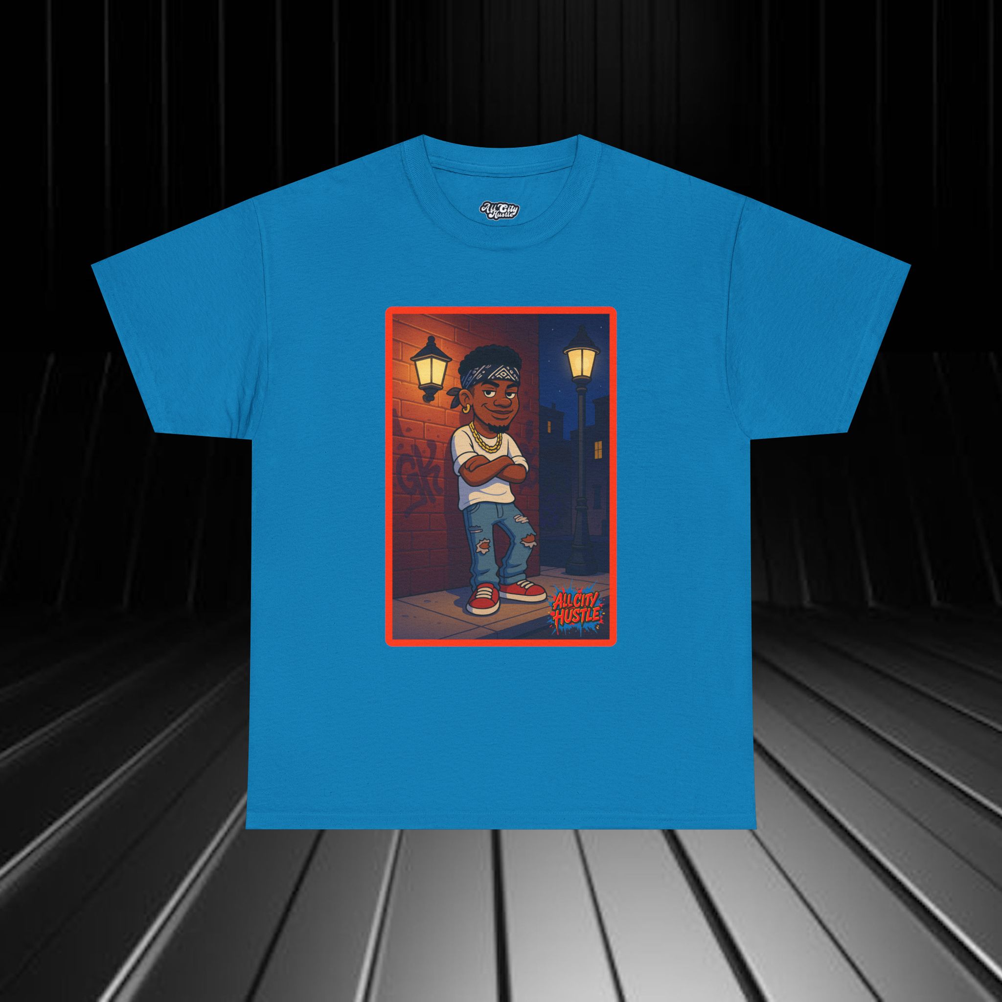 GANGSTER32 City Hood Inspired Unisex Heavy Cotton Tee, Graphic Tee for Comic Lovers, Casual Wear, Birthday Gift, Gift for Friends - Image 13