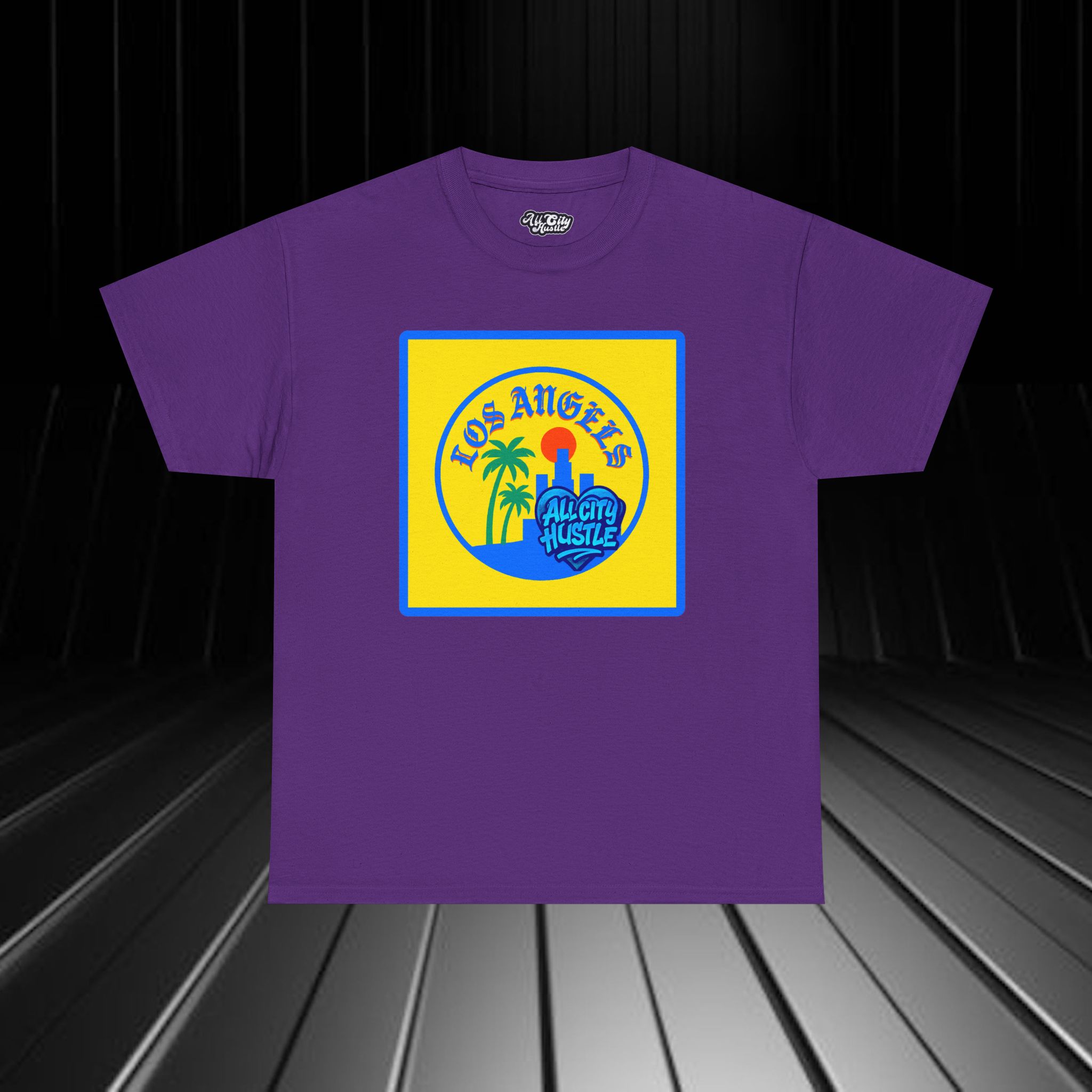 ACHLA3 Los Angeles Unisex Heavy Cotton Tee, Vintage LA Shirt, California T-Shirt, Beachwear, Summer Casual Tee Shirt - Image 3