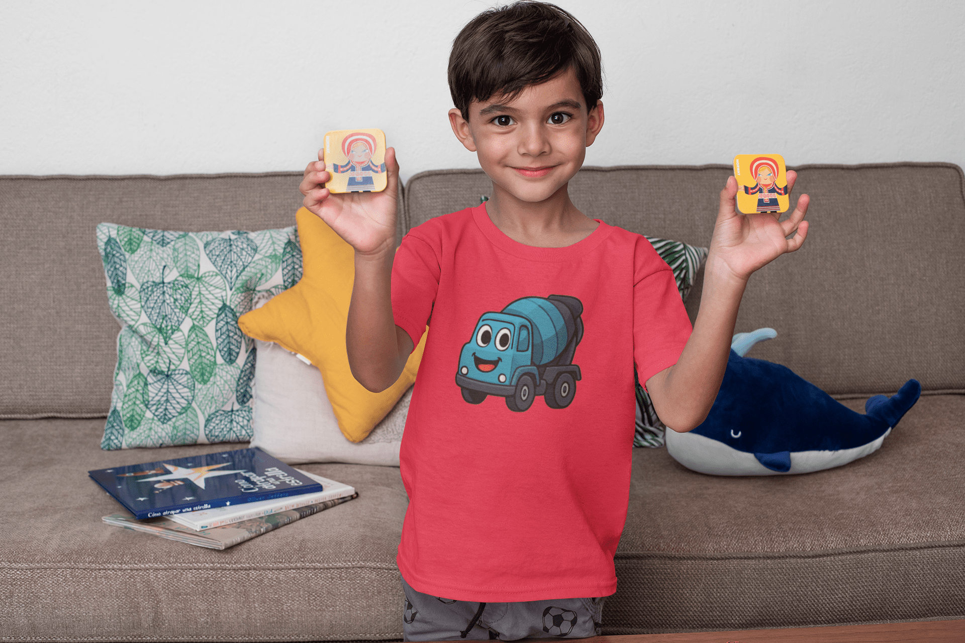 ASHBURG TODDLER54 Cute Toddler Short Sleeve Tee with KIDS Design, Kids T-Shirt, Play Shirt, Cartoon Tee,Gift for All Occasions, Funtime Apparel