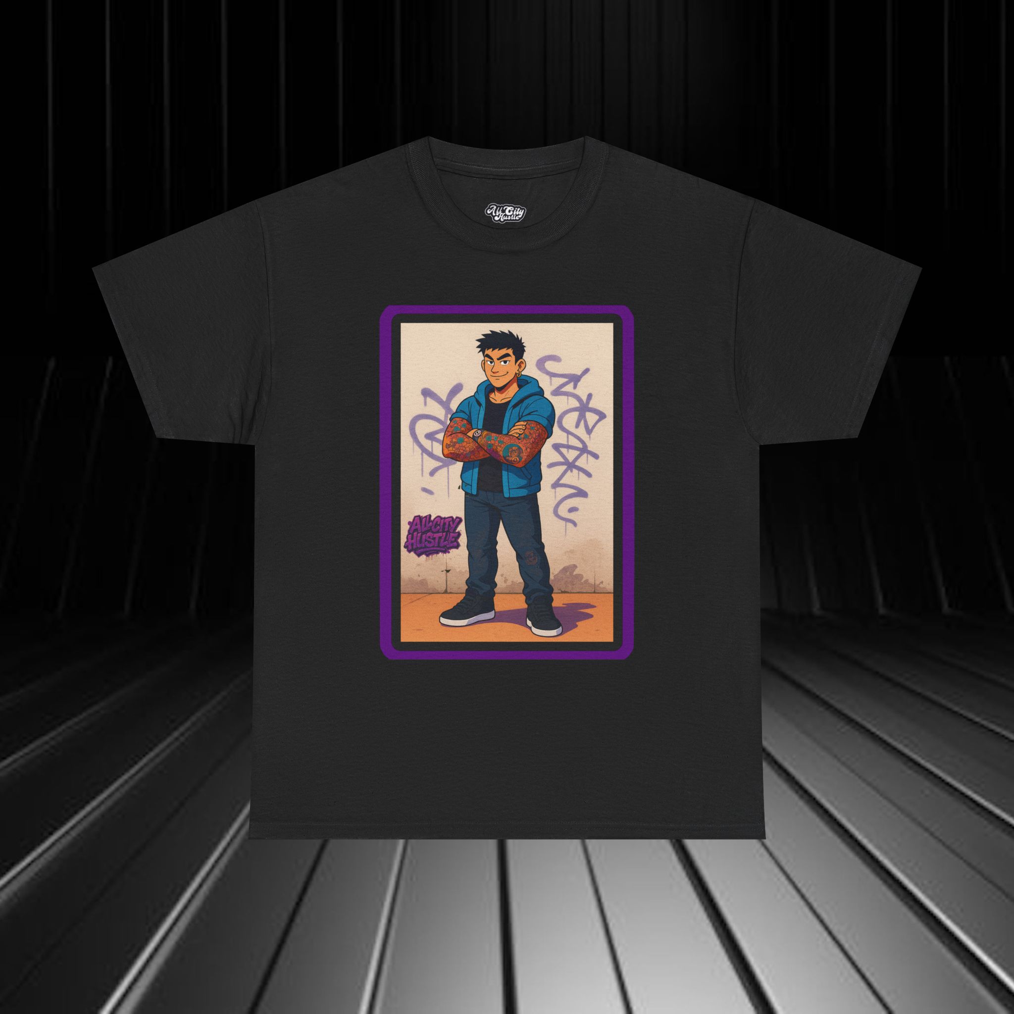 MEN4 City life Inspired Unisex Heavy Cotton Tee, Life Success Graphic Tee for Comic Lovers, Casual Wear, Birthday Gift, Gift for Friends - Image 4