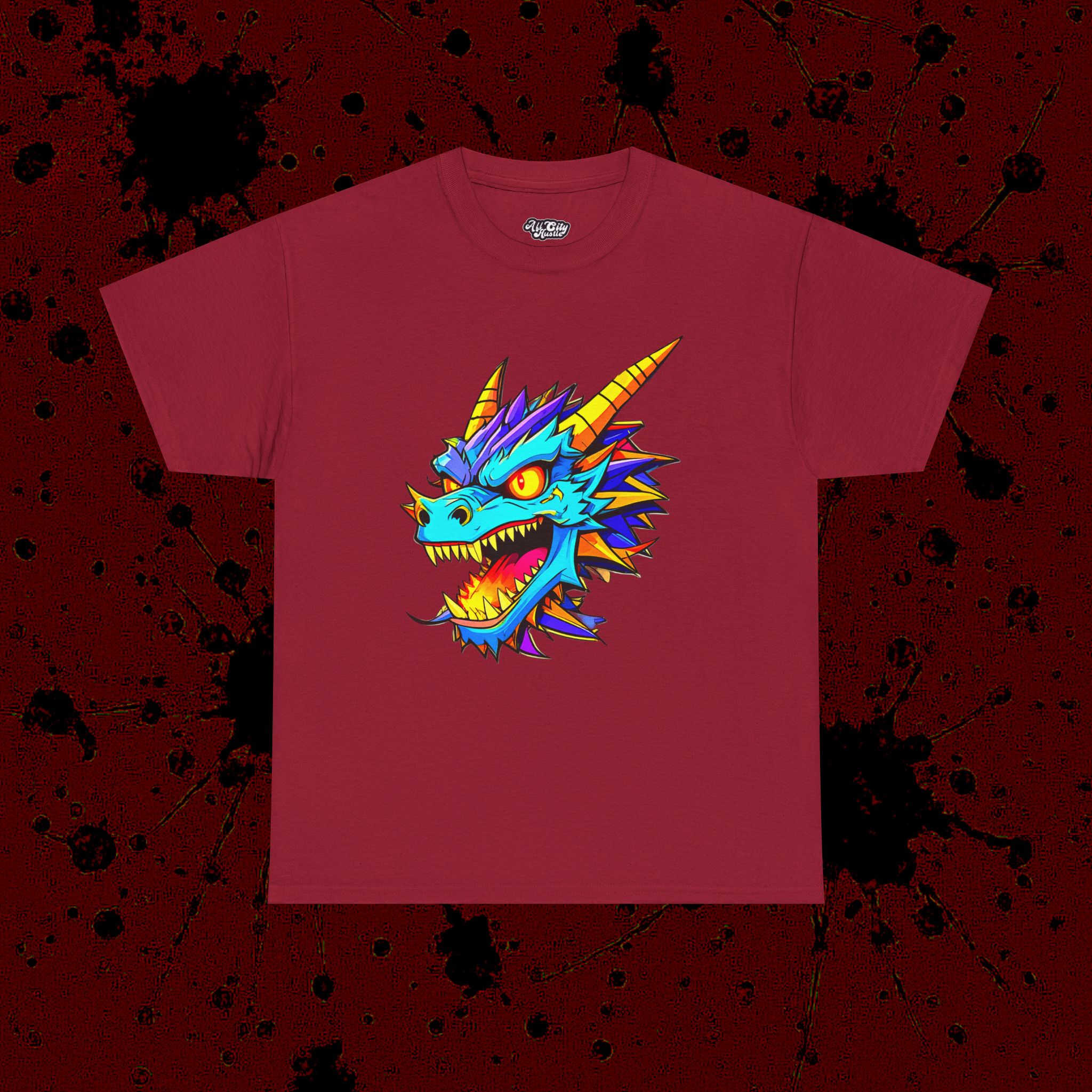 MONSTER4 Unisex Heavy Cotton Tee | Cool Casual Wear, Perfect for Horror Fans, Gift for Kids, Unique Graphic T-Shirt, Fun Dark Theme - Image 2