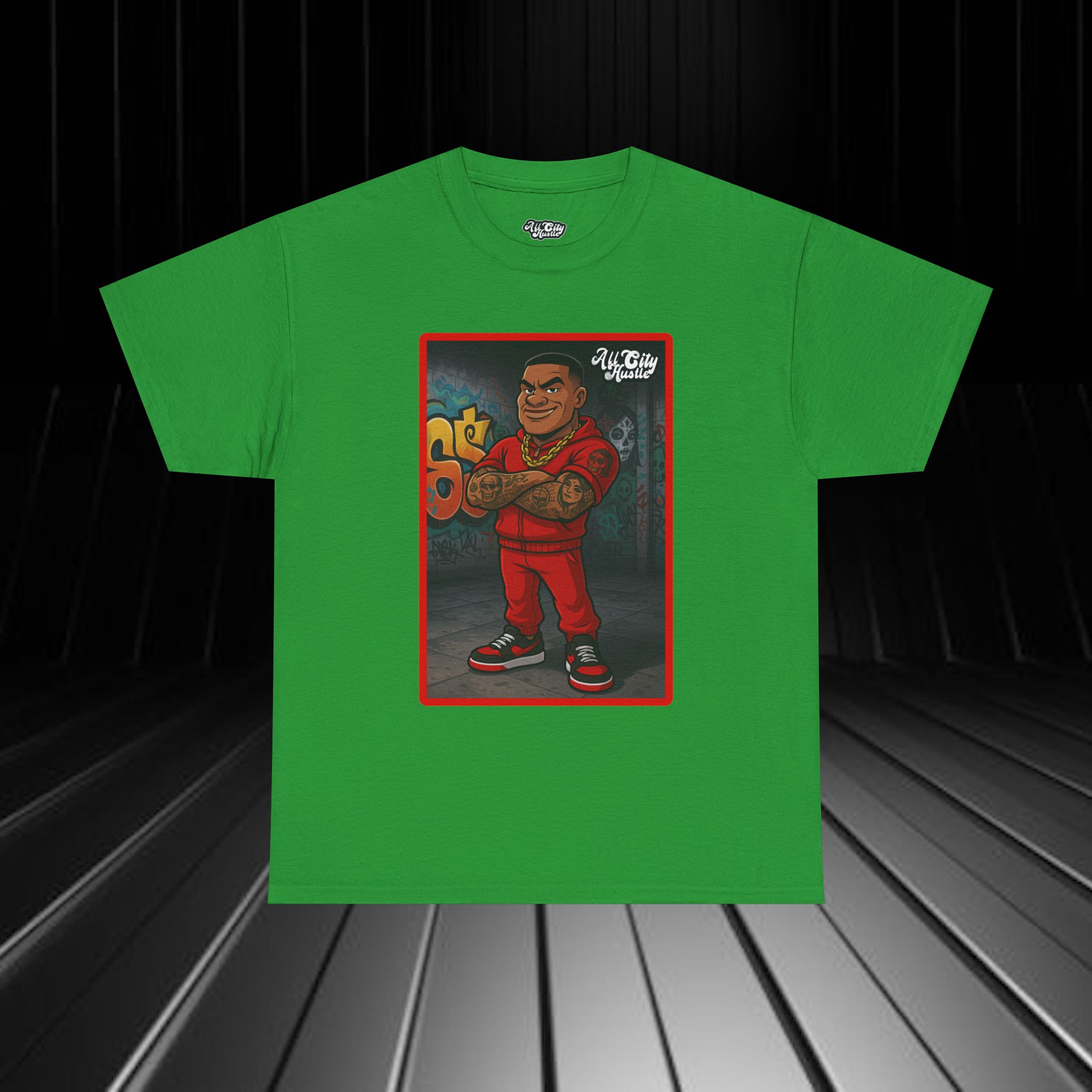 GANGSTER24 City Hood Inspired Unisex Heavy Cotton Tee, Graphic Tee for Comic Lovers, Casual Wear, Birthday Gift, Gift for Friends - Image 5