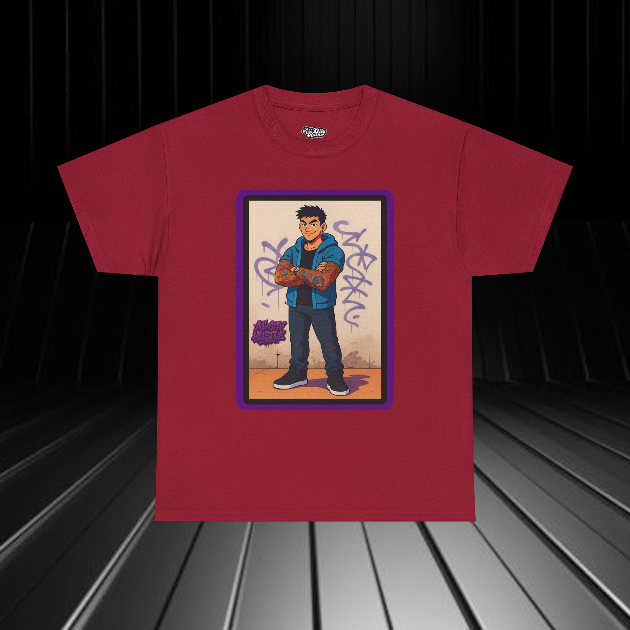 MEN4 City life Inspired Unisex Heavy Cotton Tee, Life Success Graphic Tee for Comic Lovers, Casual Wear, Birthday Gift, Gift for Friends - Image 2