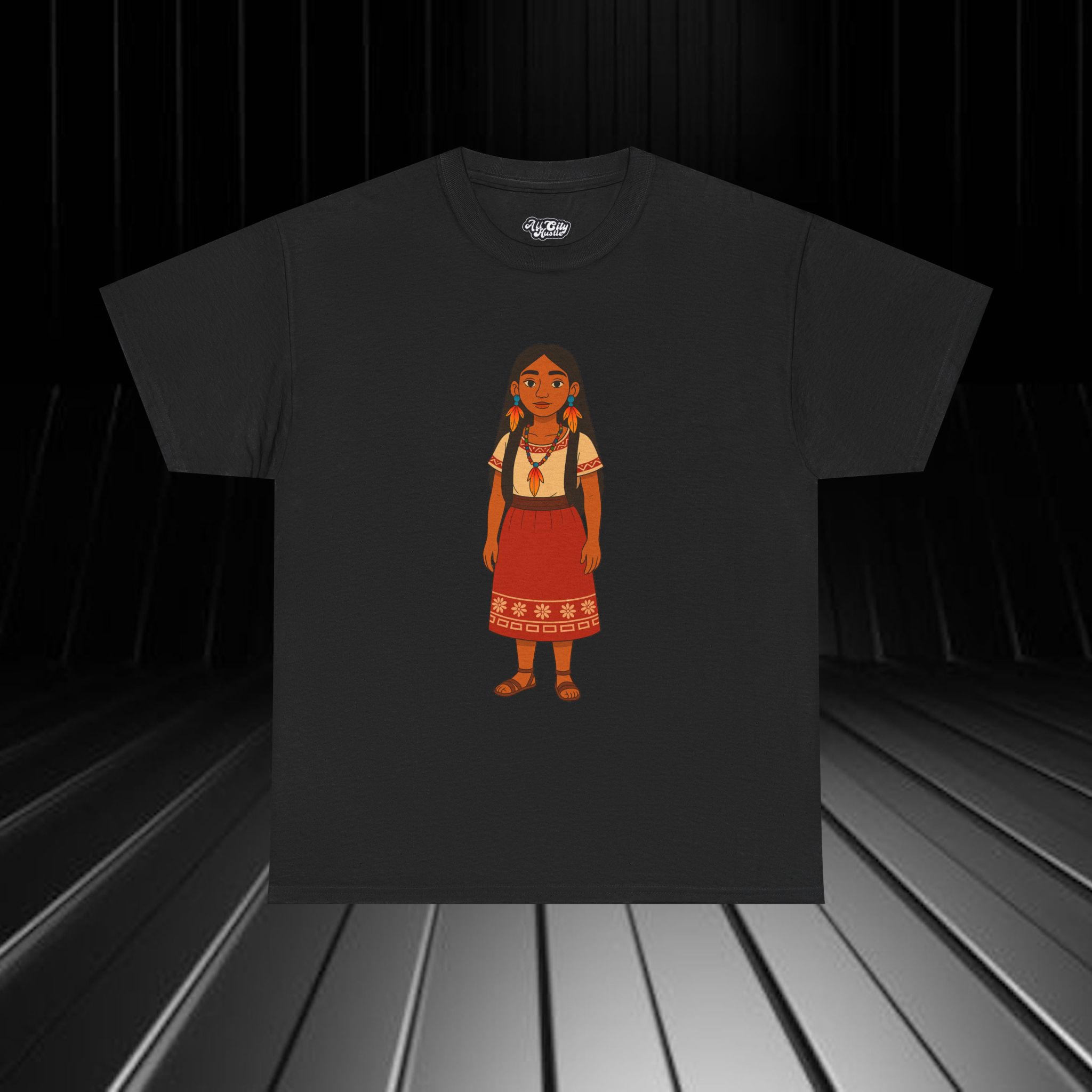 Copy of NATIVE7 Tribal Inspired Tee - Unisex Heavy Cotton Graphic T-Shirt, Casual Wear, Festival Apparel, Unique Gift, Outdoor Enthusiast, Native Culture - Image 4