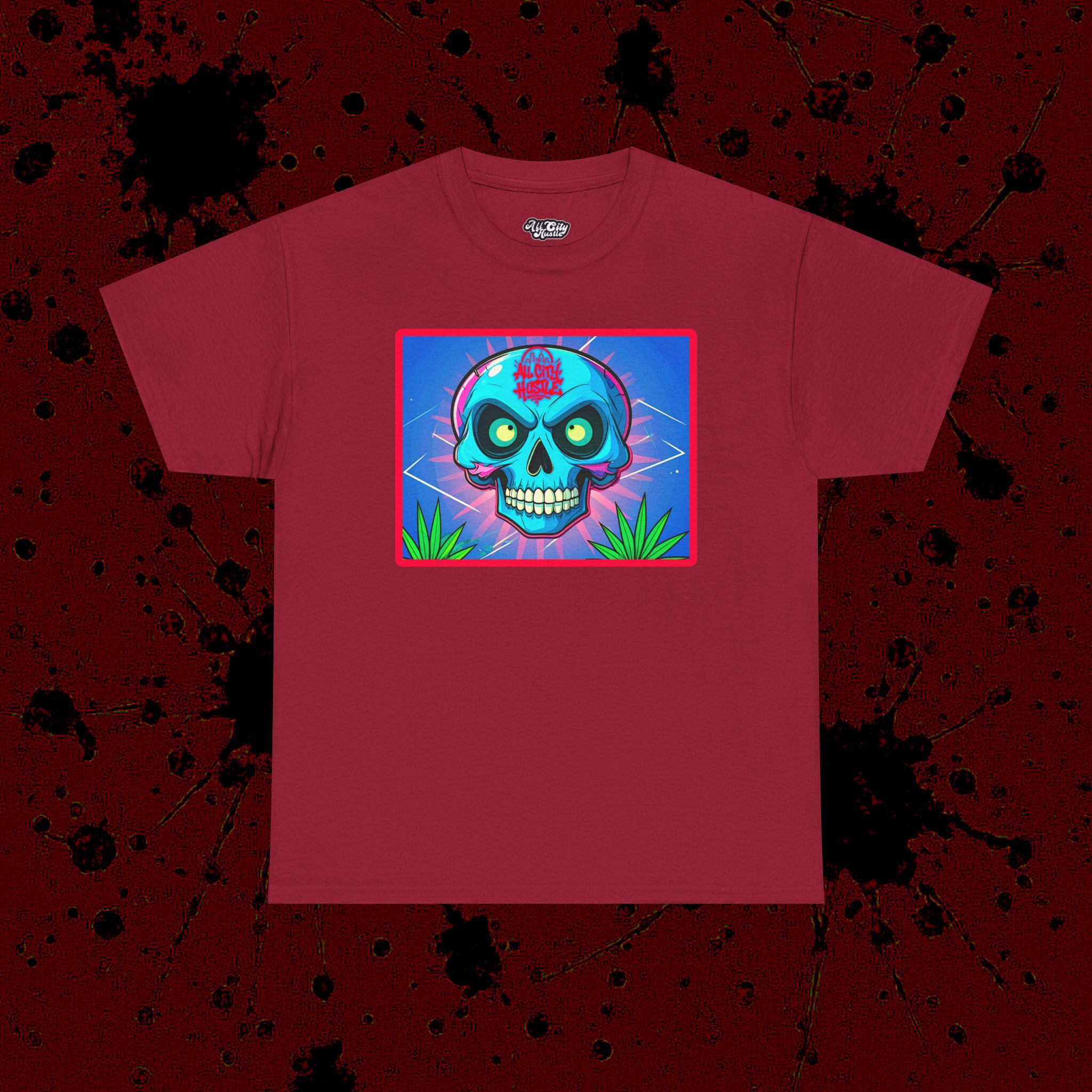 MONSTER9 Unisex Heavy Cotton Tee | Cool Casual Wear, Perfect for Horror Fans, Gift for Kids, Unique Graphic T-Shirt, Fun Dark Theme - Image 2