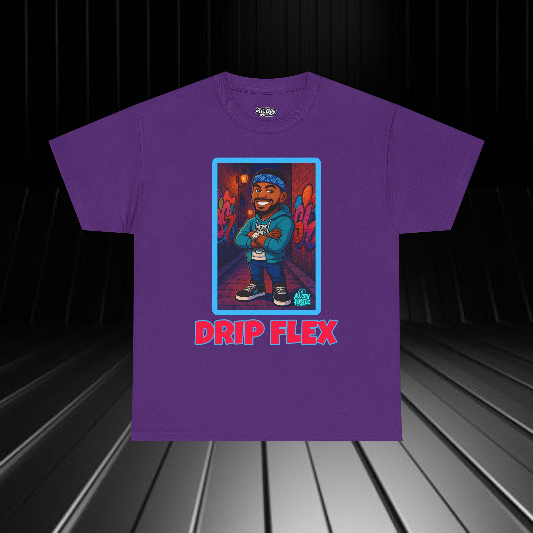 GANGSTER25 City Hood Inspired Unisex Heavy Cotton Tee, Graphic Tee for Comic Lovers, Casual Wear, Birthday Gift, Gift for Friends - Image 3