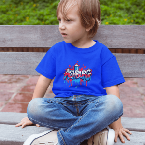 ASHBURG TODDLER3 Cute Toddler Short Sleeve Tee with KIDS Design, Kids T-Shirt, Play Shirt, Cartoon Tee,Gift for All Occasions, Funtime Apparel