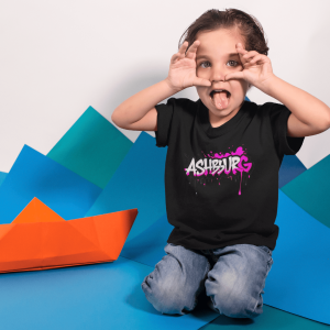 ASHBURG TODDLER8 Cute Toddler Short Sleeve Tee with KIDS Design, Kids T-Shirt, Play Shirt, Cartoon Tee,Gift for All Occasions, Funtime Apparel