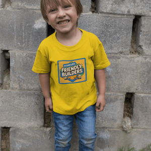 ASHBURG TODDLER10 Cute Toddler Short Sleeve Tee with KIDS Design, Kids T-Shirt, Play Shirt, Cartoon Tee,Gift for All Occasions, Funtime Apparel