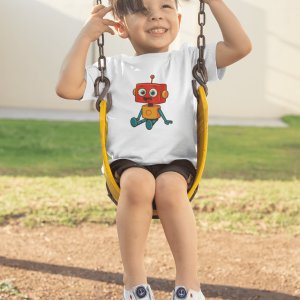 ASHBURG TODDLER40 Cute Toddler Short Sleeve Tee with KIDS Design, Kids T-Shirt, Play Shirt, Cartoon Tee,Gift for All Occasions, Funtime Apparel